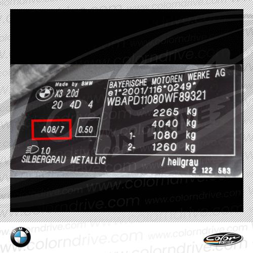 2-SERIES GRAN COUPE Paint Code Label