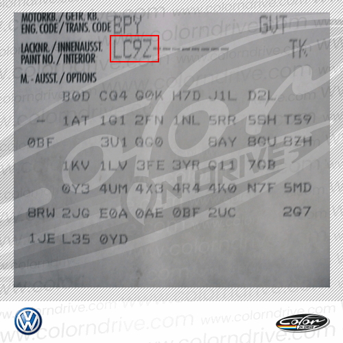 POLO Paint Code Label