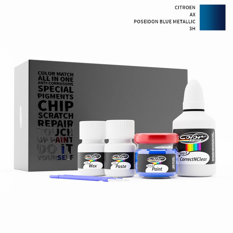 Citroen AX Poseidon Blue Metallic 3H Touch Up Paint