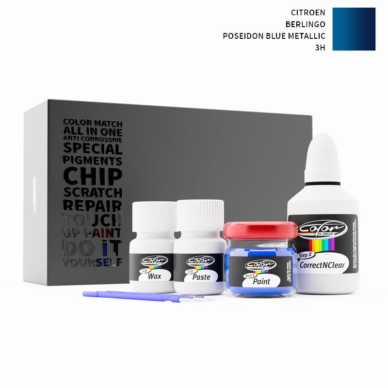 Citroen Berlingo Poseidon Blue Metallic 3H Touch Up Paint