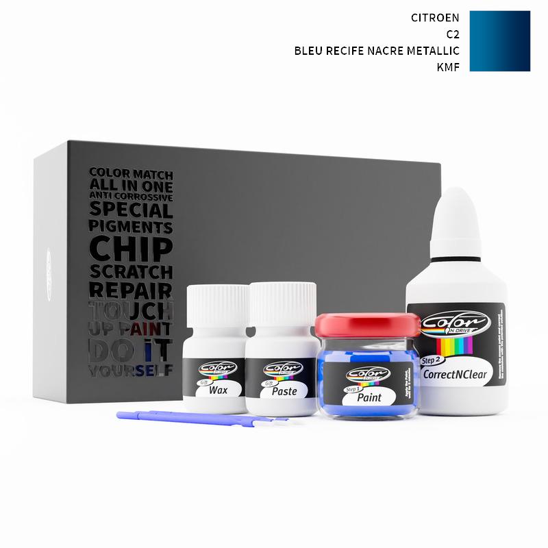 Citroen C2 Bleu Recife Nacre Metallic KMF Touch Up Paint