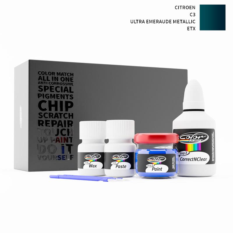 Citroen C3 Ultra Emeraude Metallic ETX Touch Up Paint