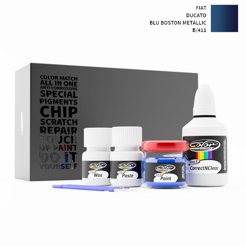 Fiat Ducato Blu Boston Metallic 411/B Touch Up Paint