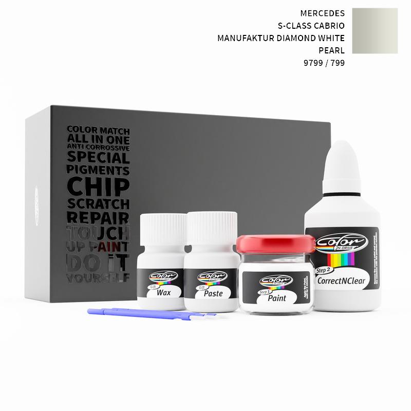 Mercedes S-Class Cabrio Manufaktur Diamond White Pearl 799 / 9799 Touch Up Paint