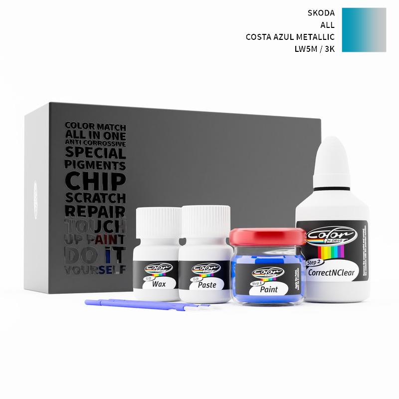 Skoda ALL Costa Azul Metallic LW5M / 3K Touch Up Paint