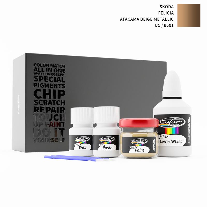 Skoda Felicia Atacama Beige Metallic 9601 / U1 Touch Up Paint